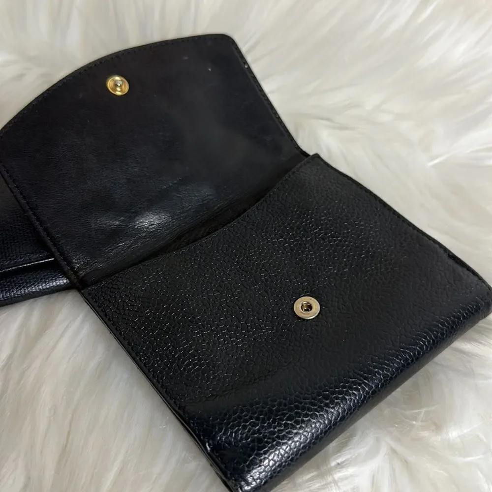 💯Authentic Chanel Caviar Short Wallet🍀